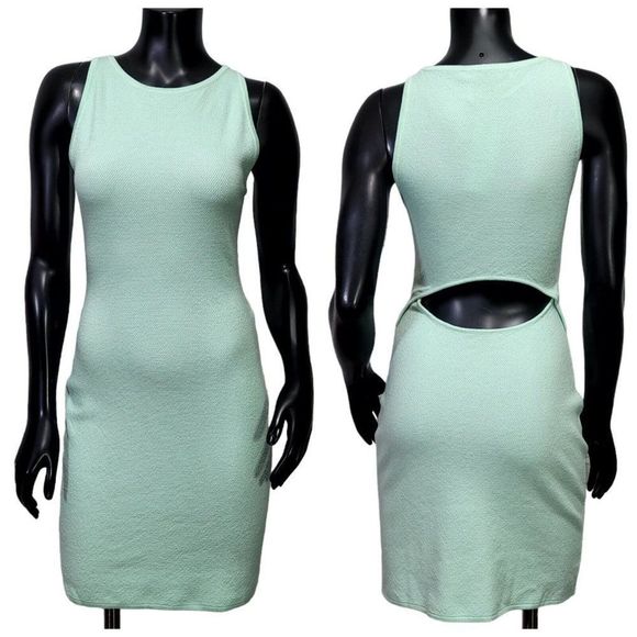 Victor Glemaud Womens S Mint Green Mini Cut Out Back Sleeveless‎ Dress - Picture 1 of 8